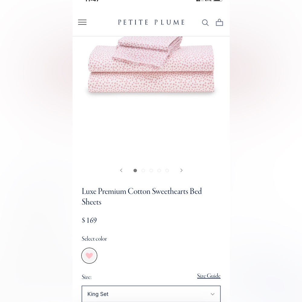 Luxe Premium Cotton Sweethearts Bed king sheets